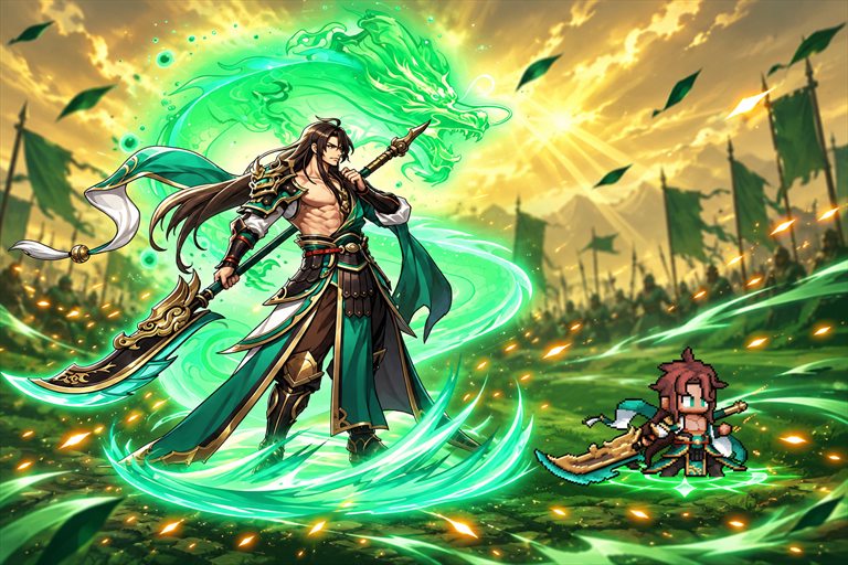关羽武将美术